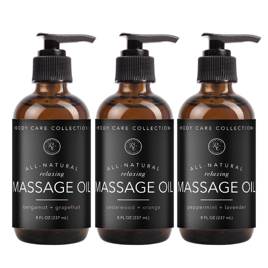 Massage Oil Bundle | 8 oz | Variety of 3